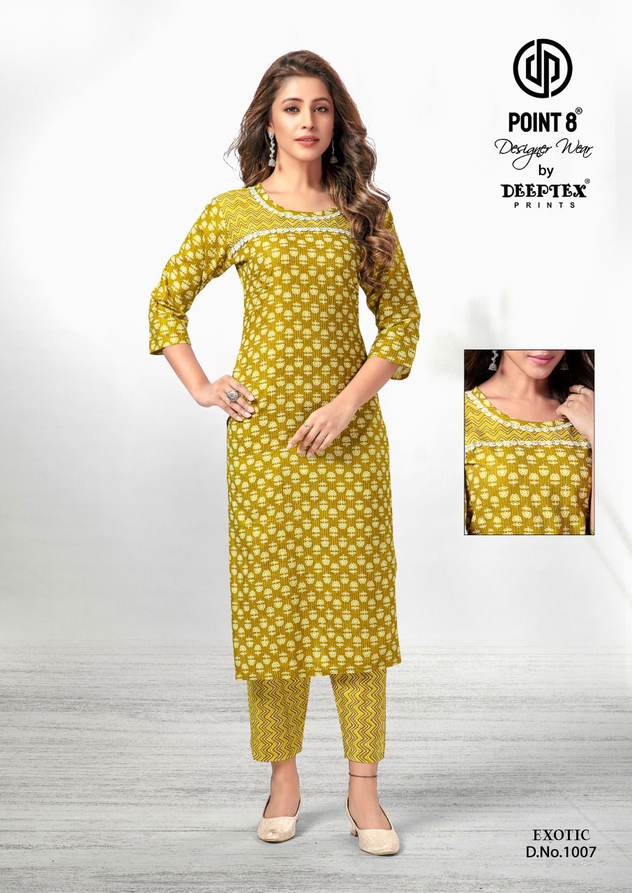 Deeptex Exotic 1 Casual Wear Wholesale Kurti With Pant Collection